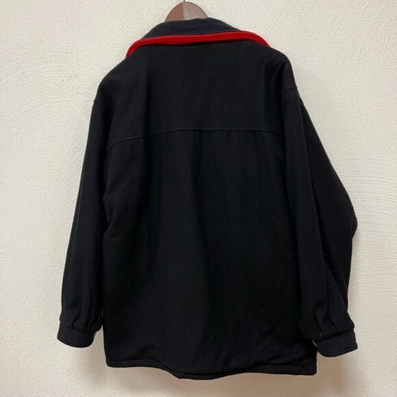 Vintage 90s Marlboro Classics Mens Jacket Coat Red Black Reversible Wool Sz L - Picture 3 of 11